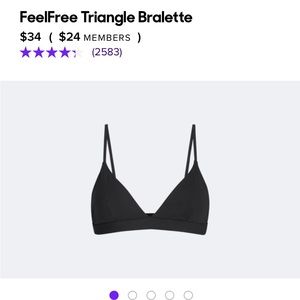 MeUndies FeelFree triangle bralette black size XS